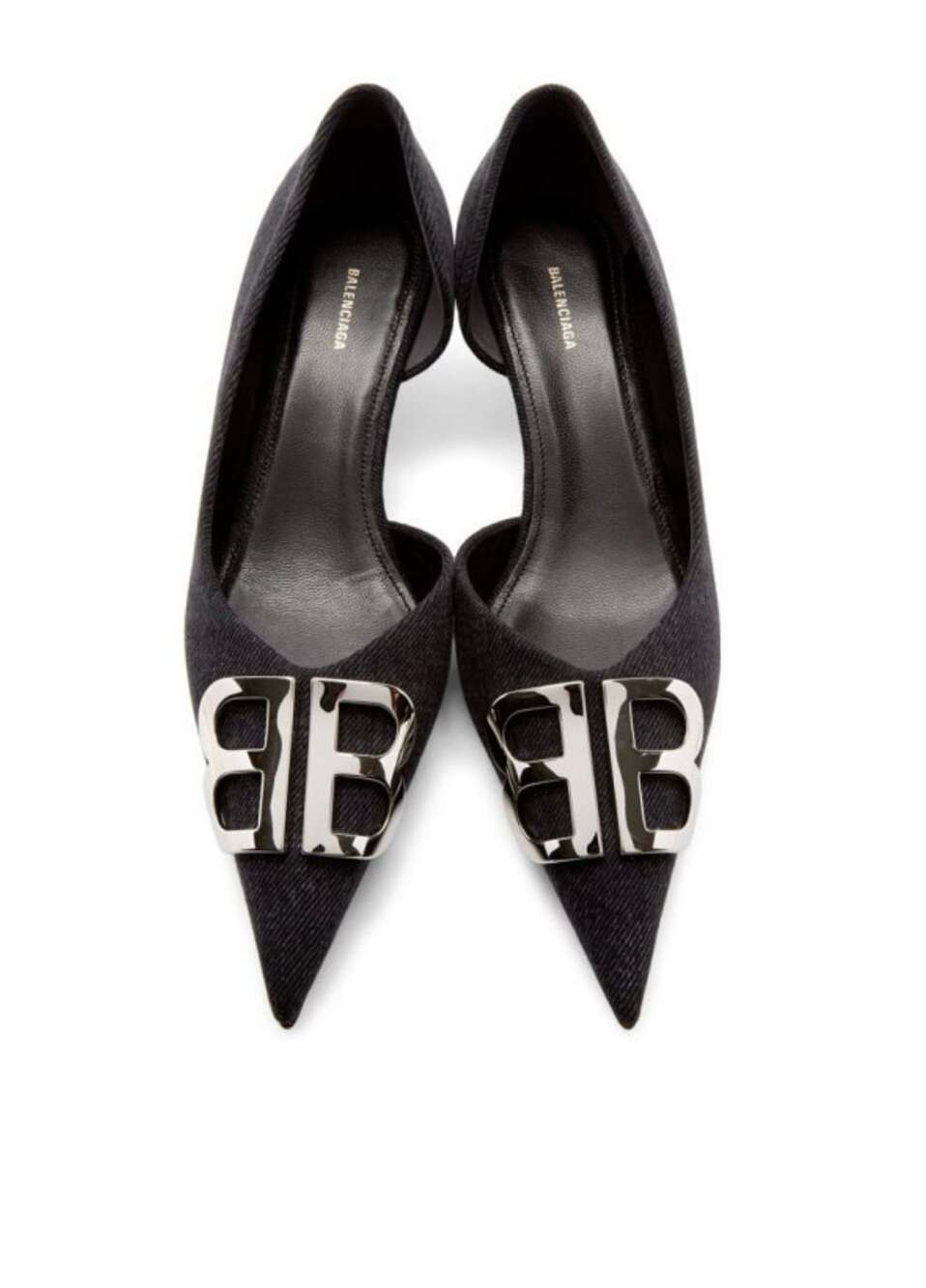 Balenciaga BB Denim Knife Pumps Black